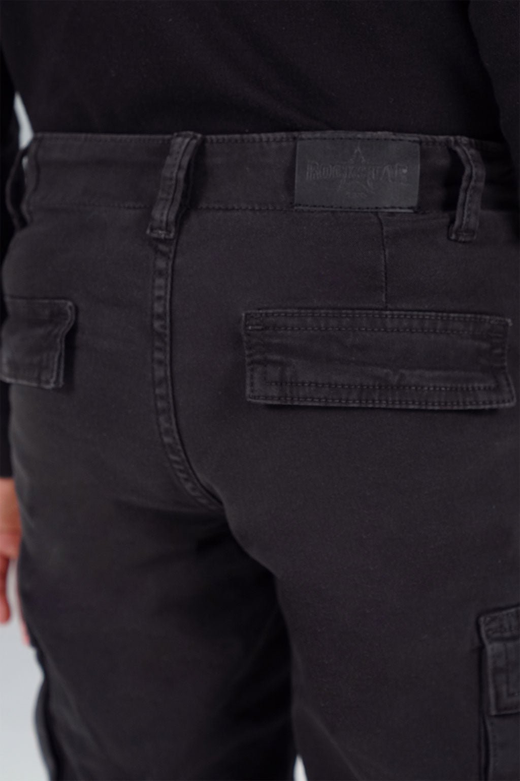 Straight Fit Cargos Black
