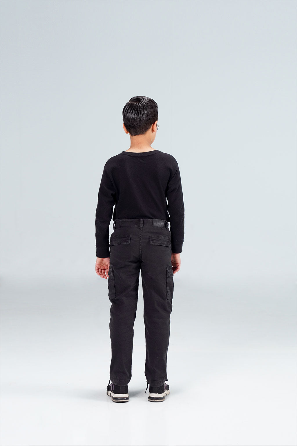 Straight Fit Cargos Black