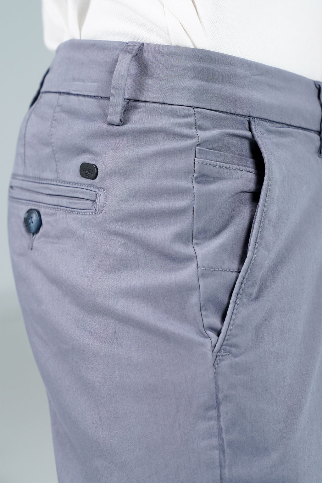 Cropped Leg Chino Grey