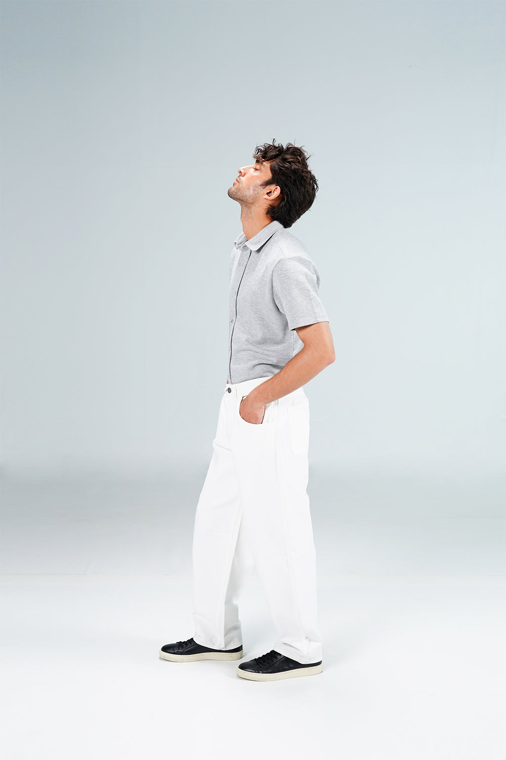 Bamboo Baloon Fit White Pant