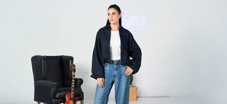 Bomber Denim Jacket By Rockstar Jeans