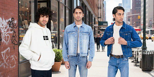 Denim Jackets and oversized hoodie