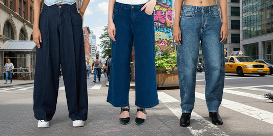 Barrel jeans and flare jeans