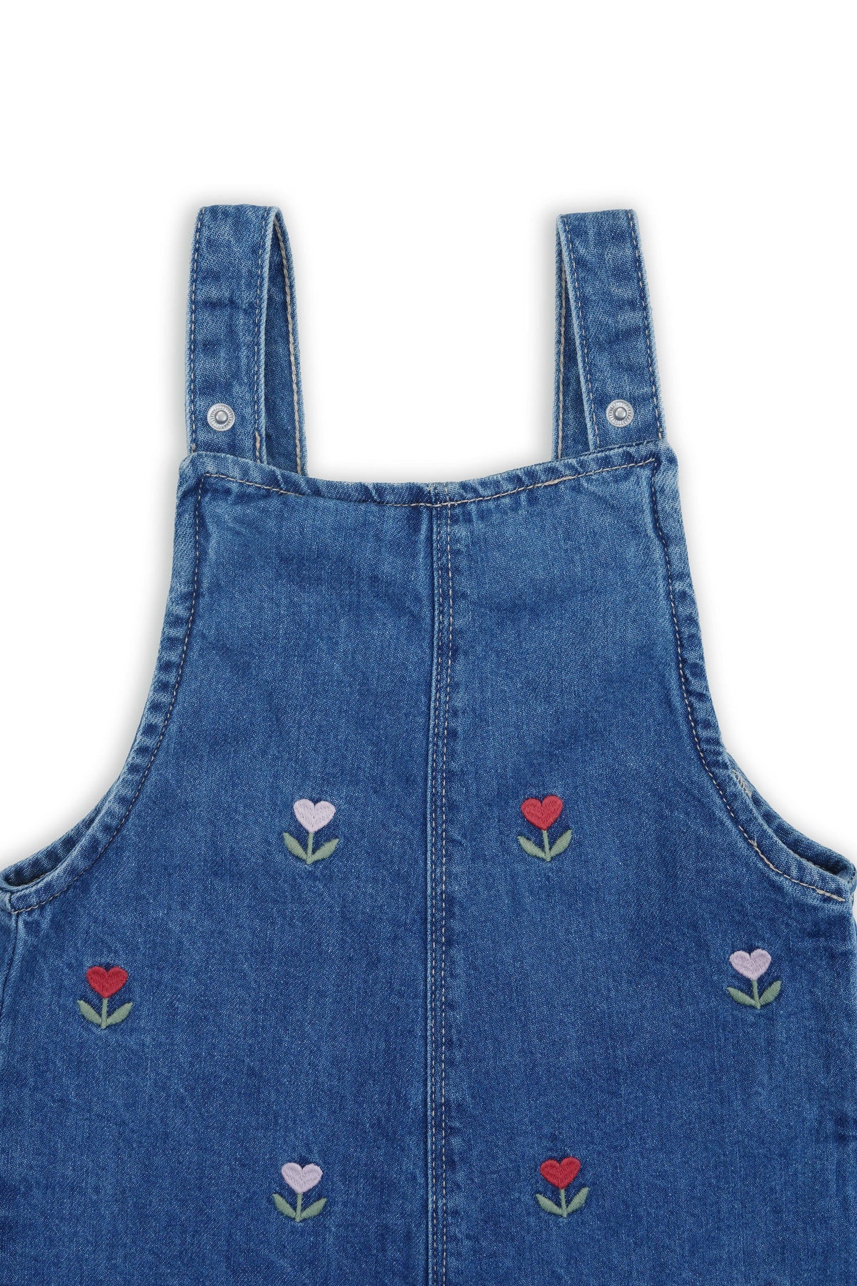 Heart Floral Embroidered Dungaree