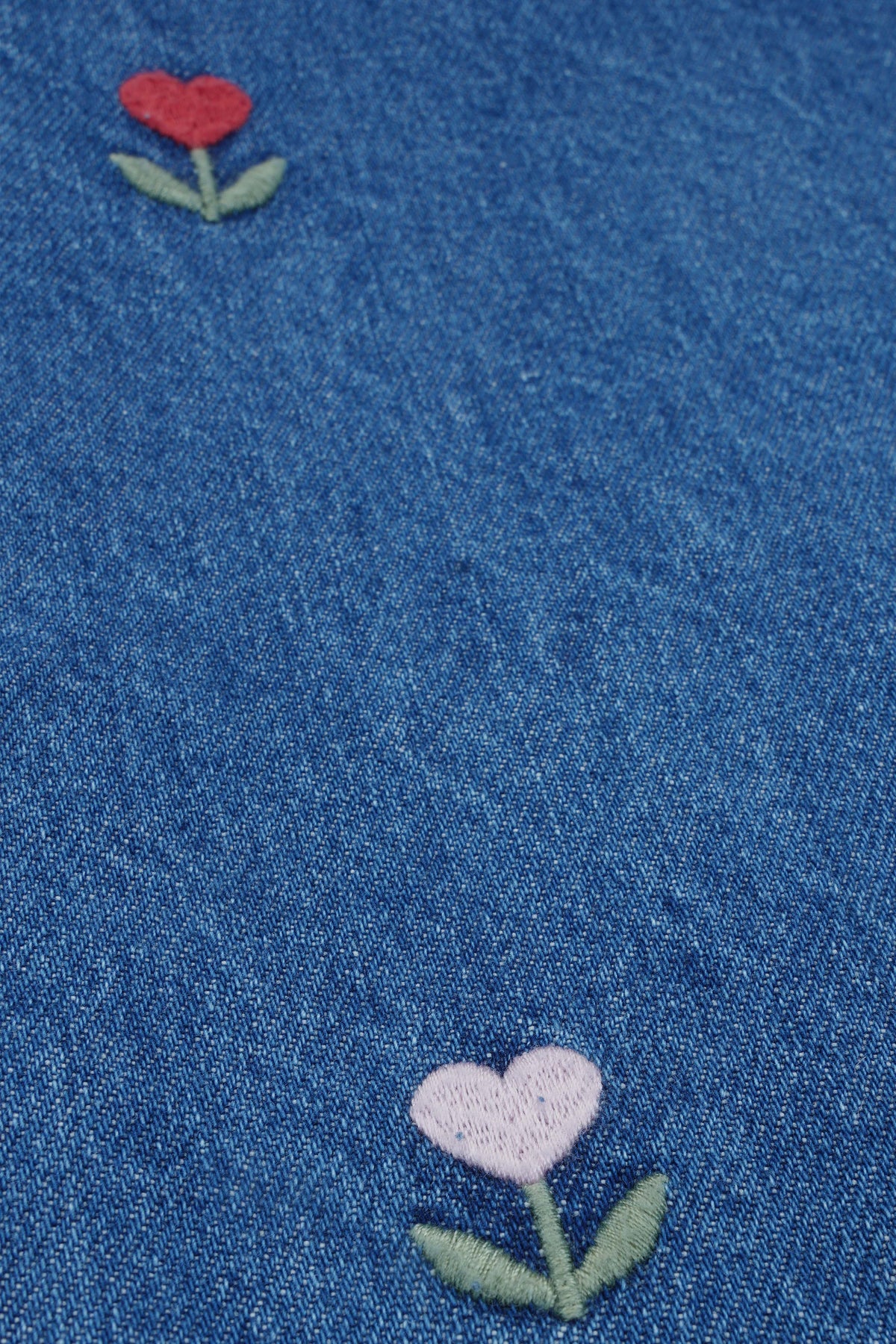 Heart Floral Embroidered Dungaree