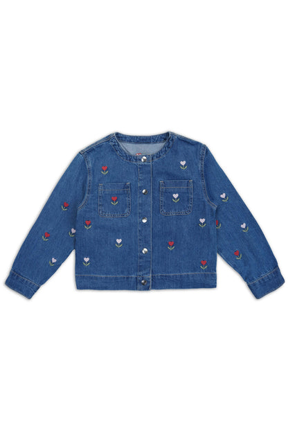 Heart Floral Embroidered Jacket