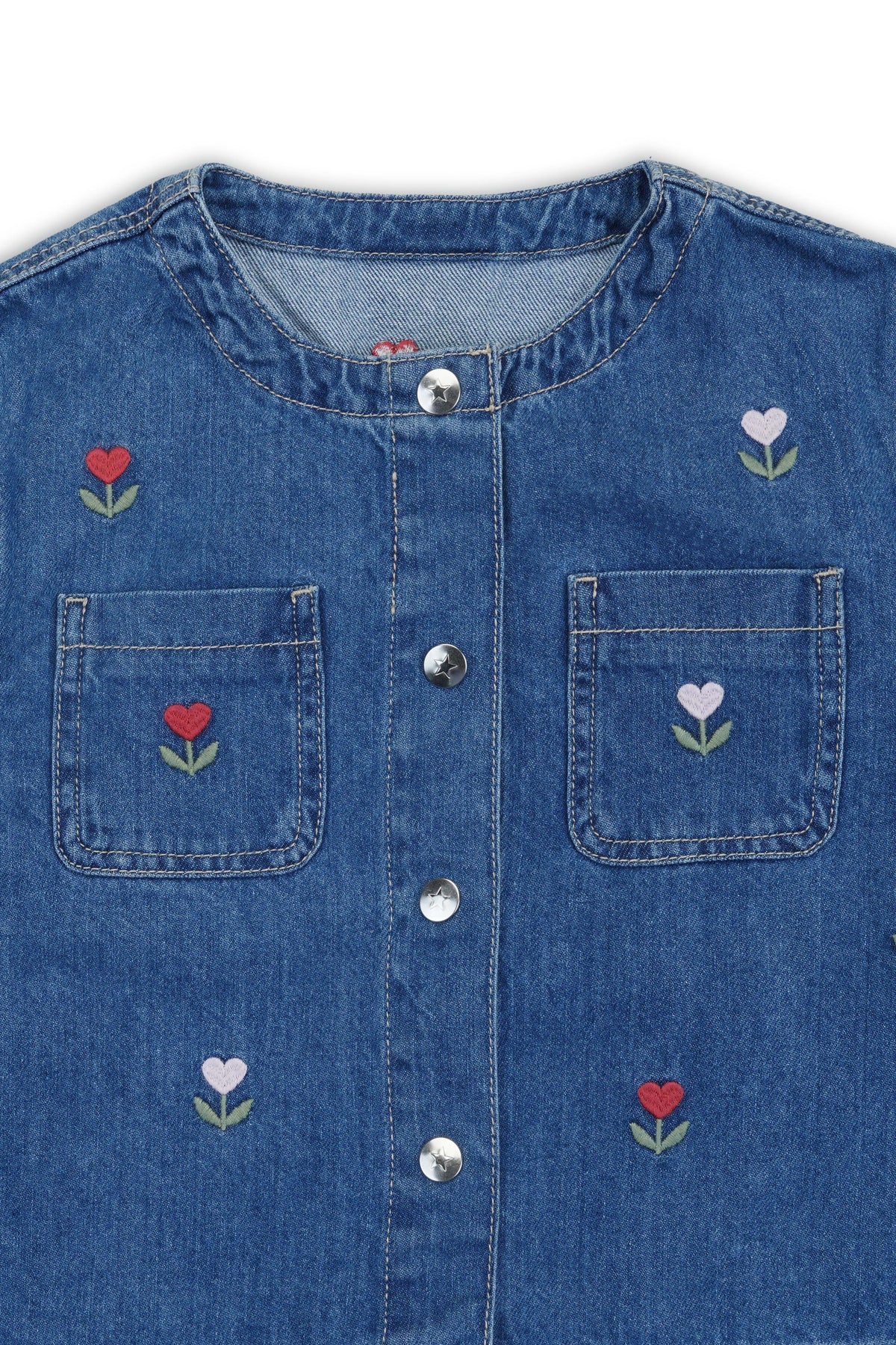 Heart Floral Embroidered Jacket