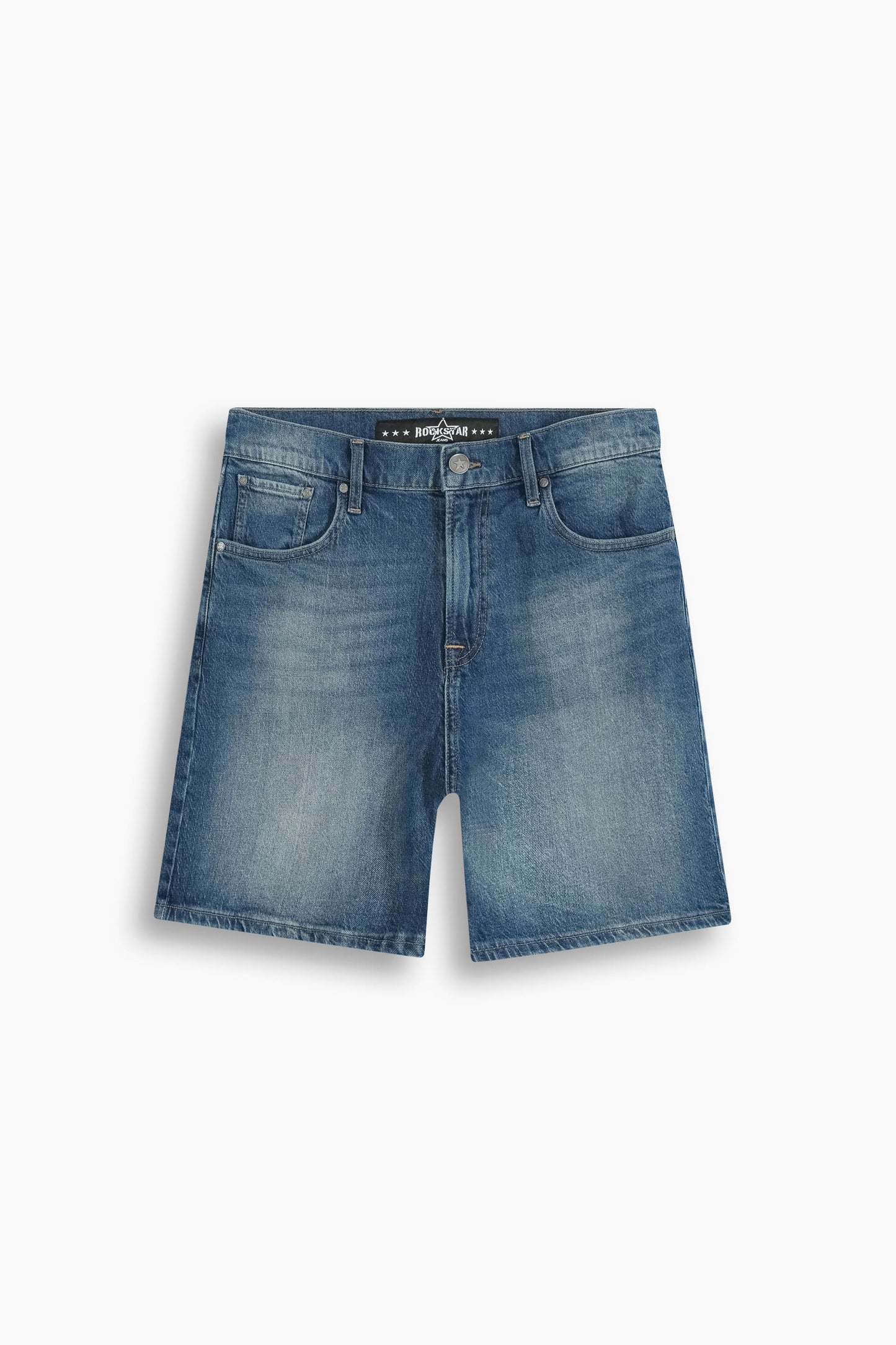 Baggy Fit Denim Short Dark Blue