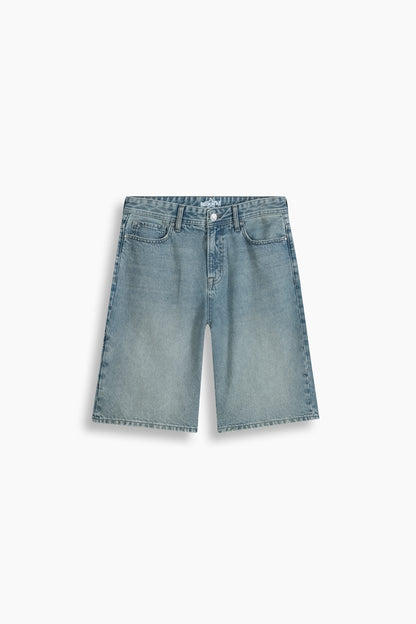 Baggy Denim Carpenter Shorts Light Blue
