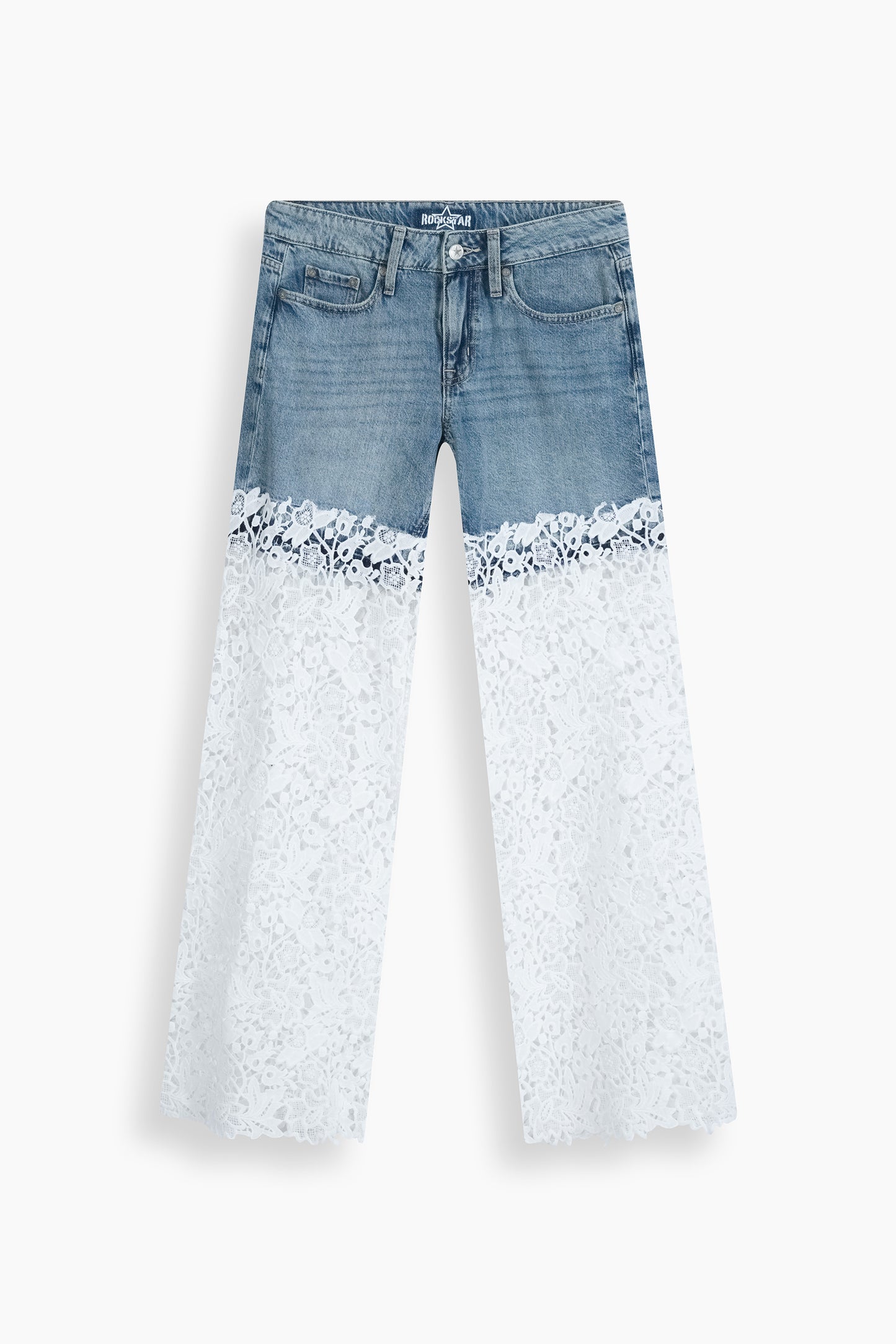 Wide Leg Lace Jeans