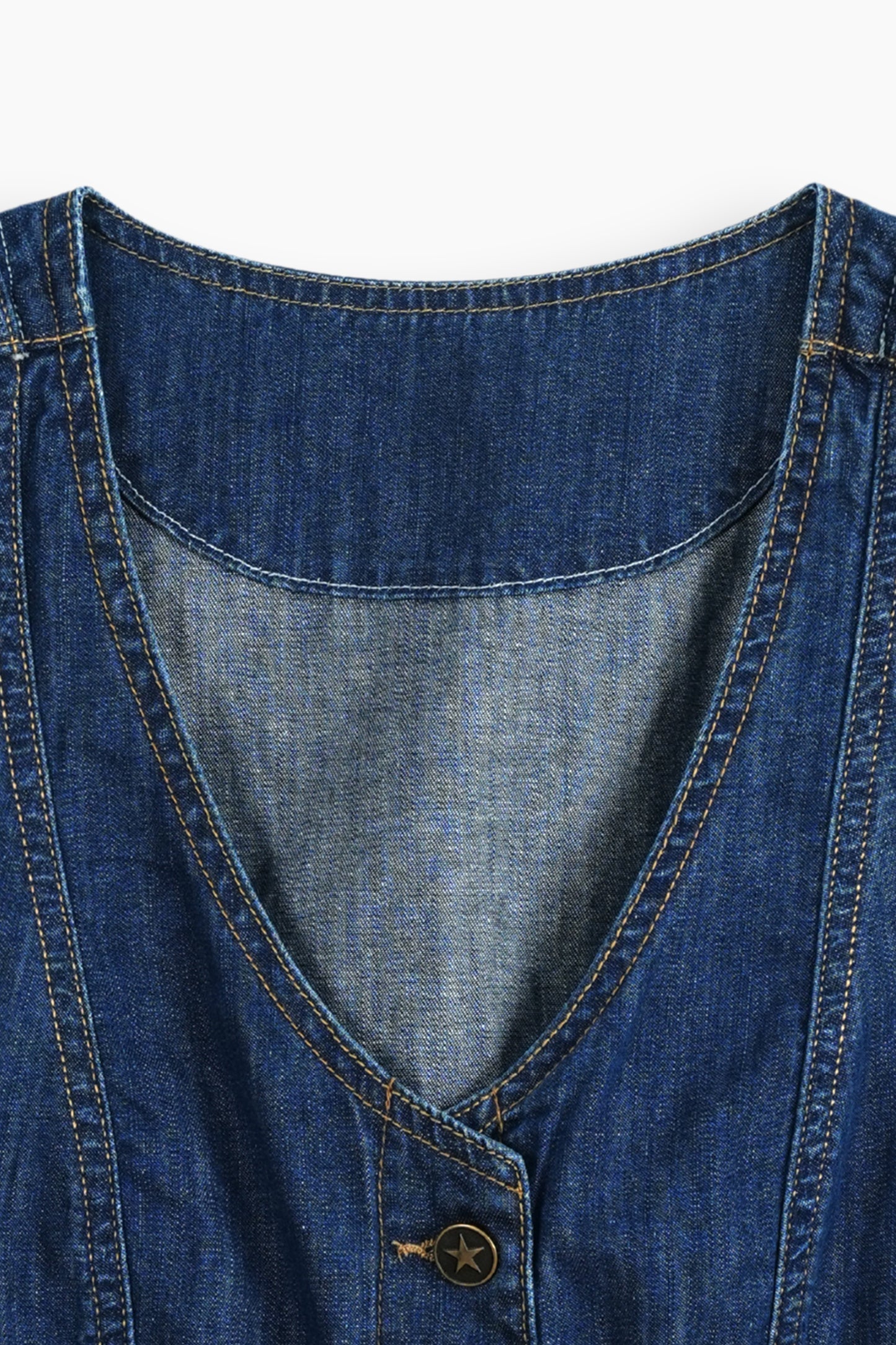 Lightweight Denim Limited Vest  Dark Blue