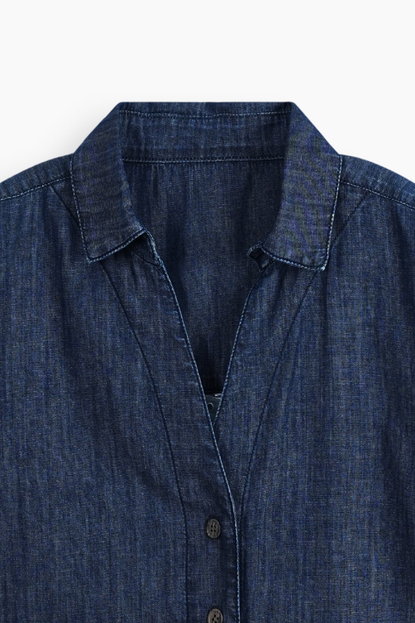 Relaxed Drape Denim Shirt Dark Blue