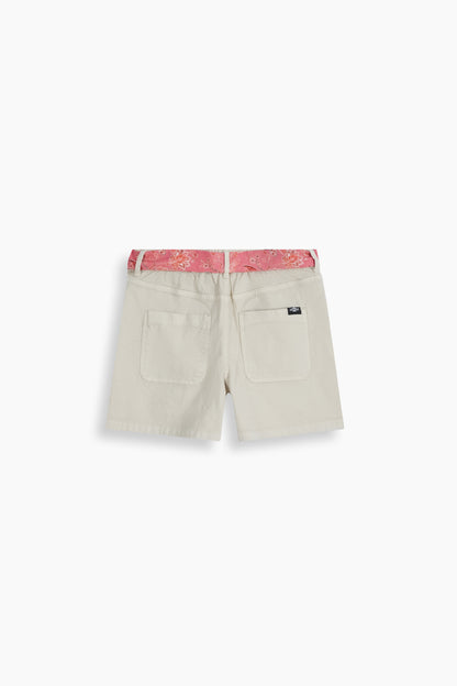 Stretch Patch Pocket Shorts Beige