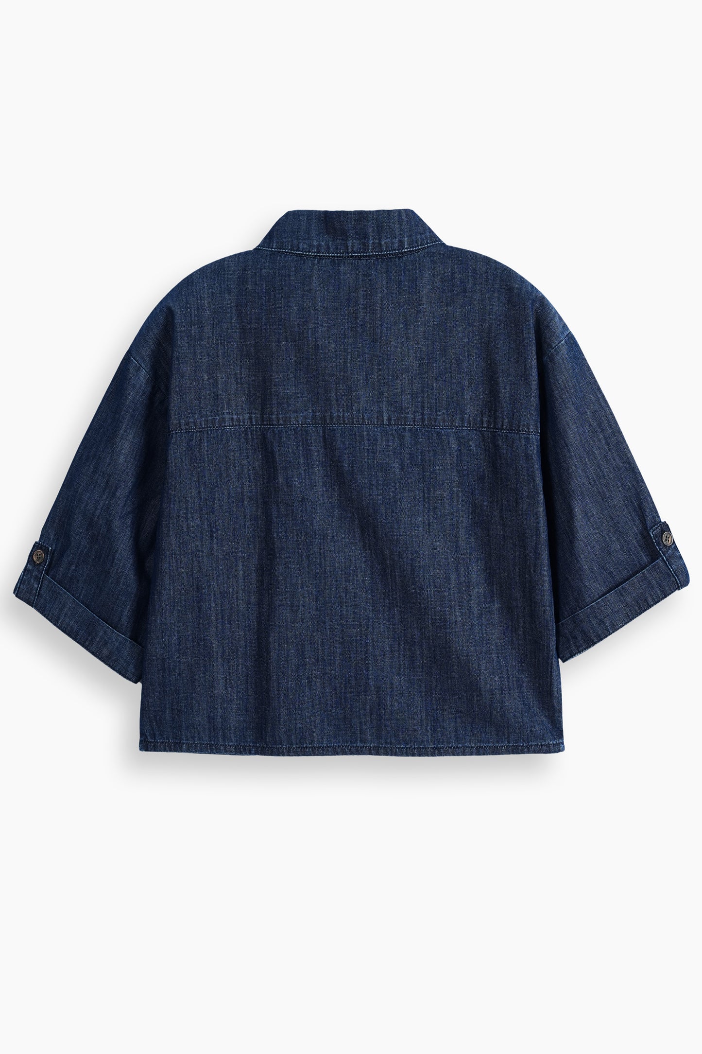 Relaxed Drape Denim Shirt Dark Blue