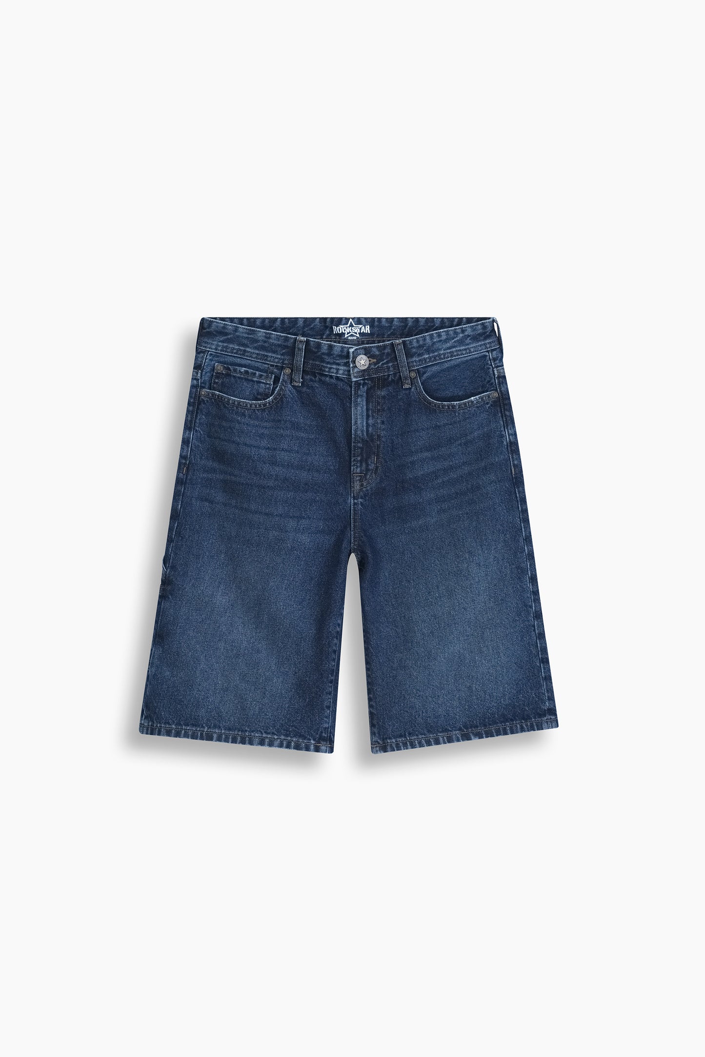 Baggy Denim Carpenter Shorts Dark Blue