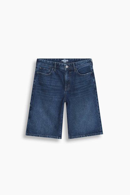 Baggy Denim Carpenter Shorts Dark Blue