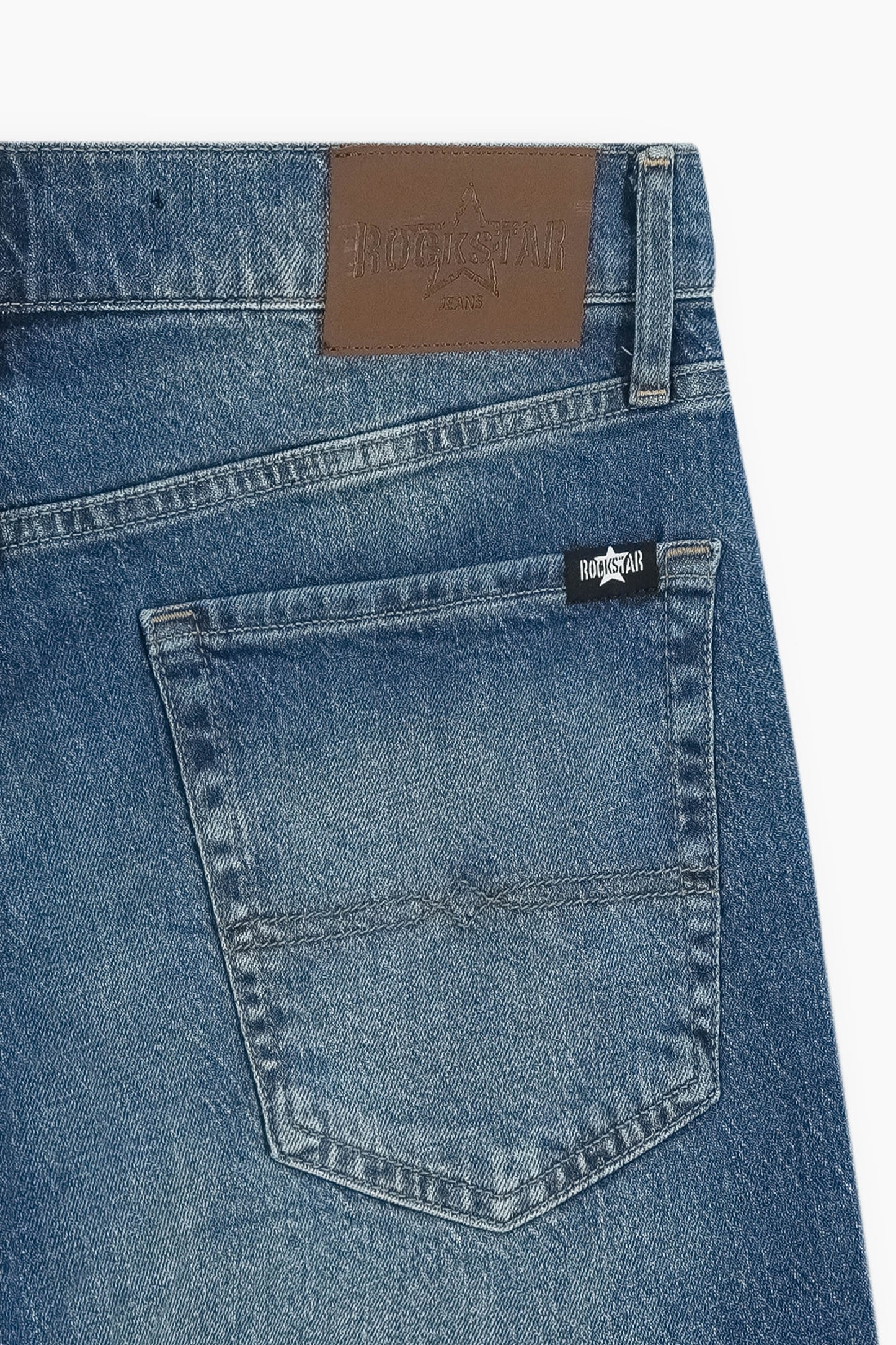 Baggy Fit Denim Short Dark Blue