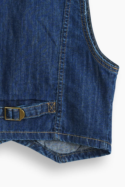 Lightweight Denim Limited Vest  Dark Blue