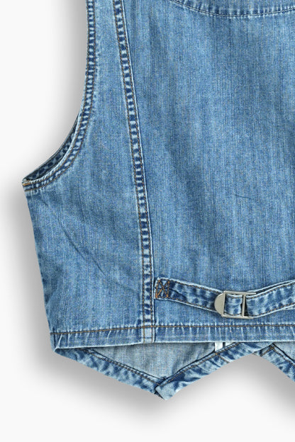 Lightweight Denim Limited Vest  Light Blue