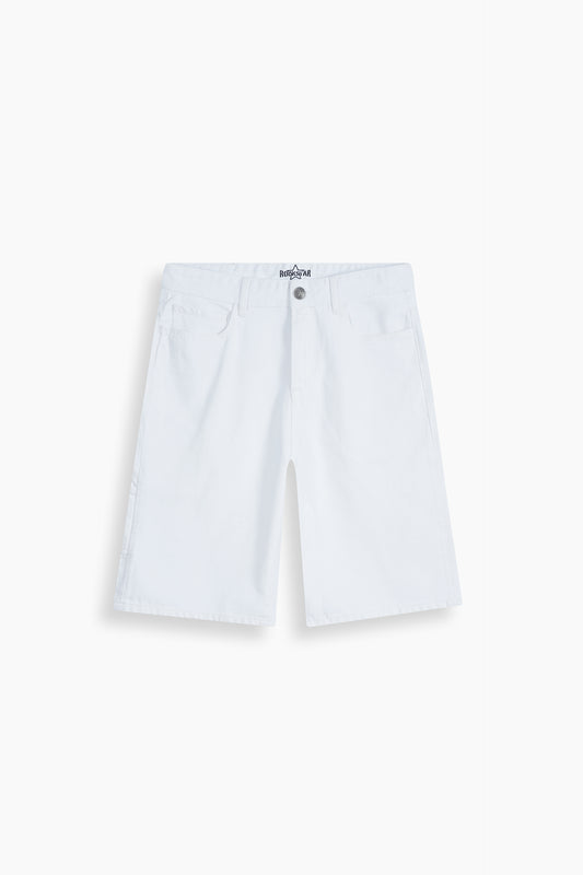 Baggy White Denim Carpenter Shorts