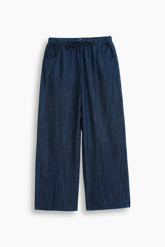 High Rise Wide Leg Trouser Jeans Dark Blue