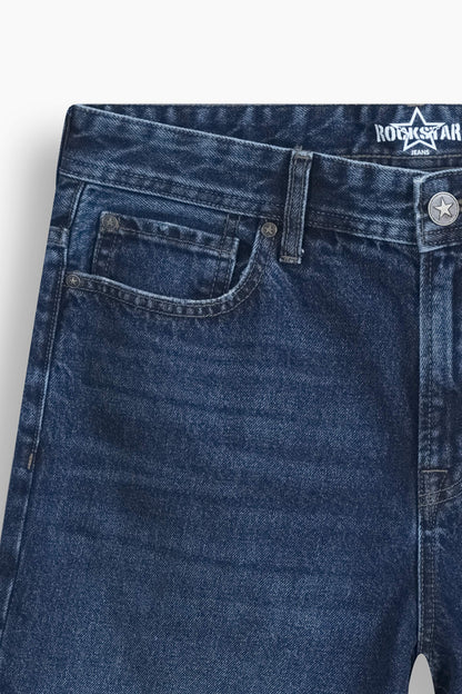 Baggy Denim Carpenter Shorts Dark Blue