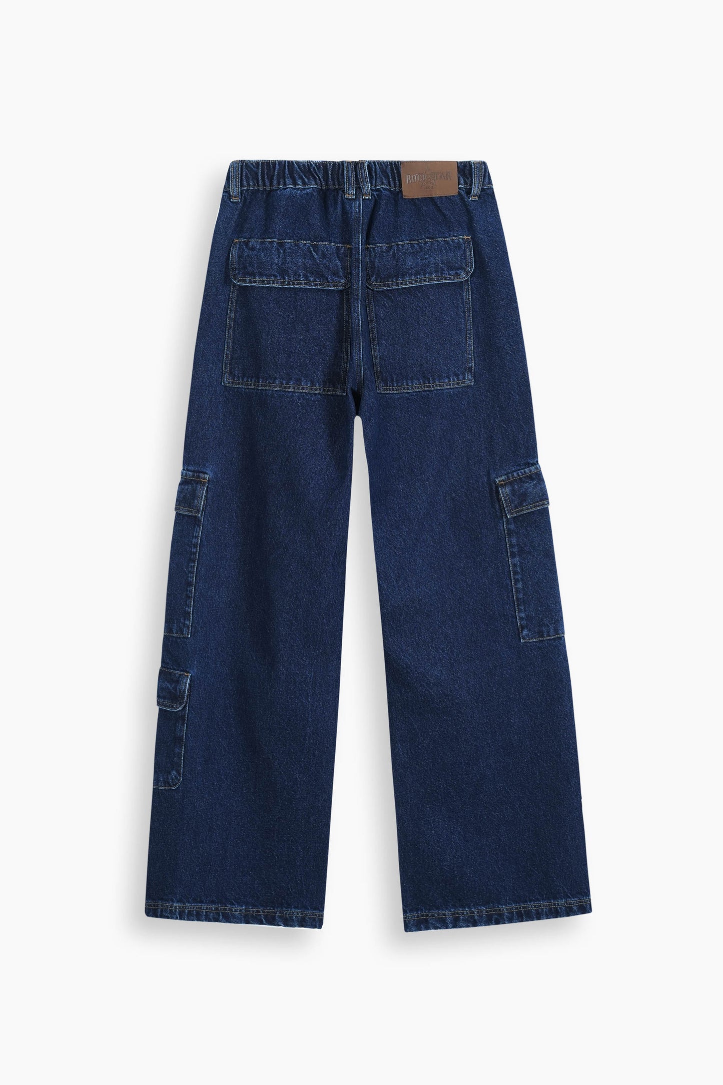 Baggy Fit Cargo Jeans Dark Blue