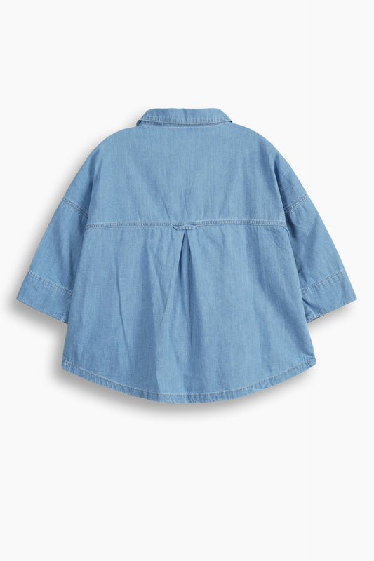 Wide Sleeve Denim Shirt
