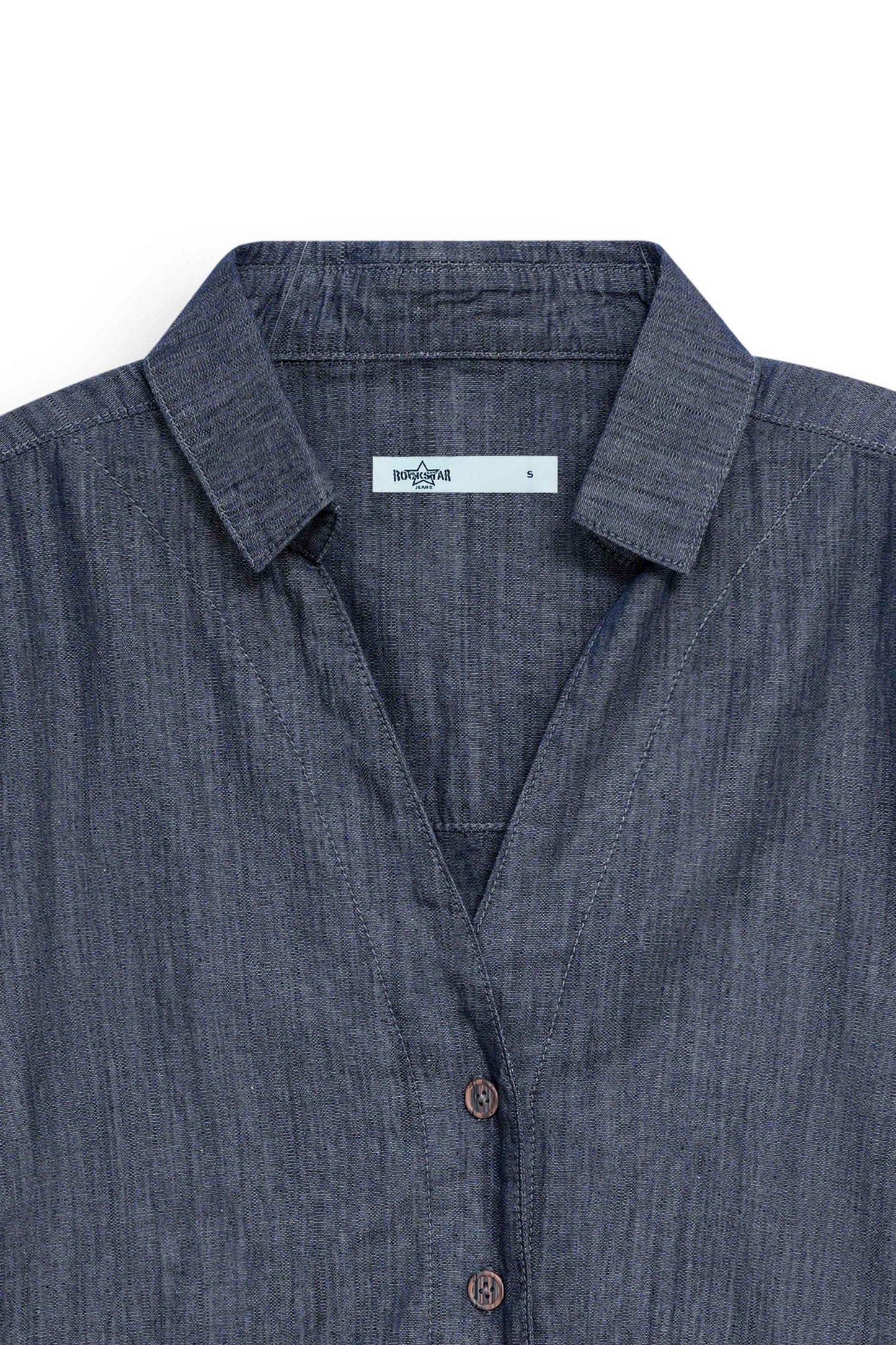 Relaxed Drape Denim Shirt Grey