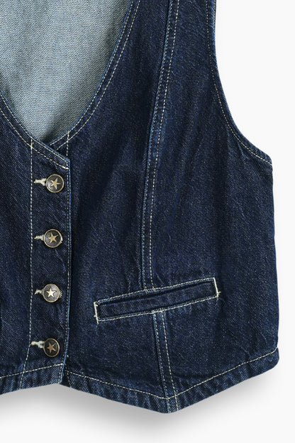 Limited Denim Vest Blue