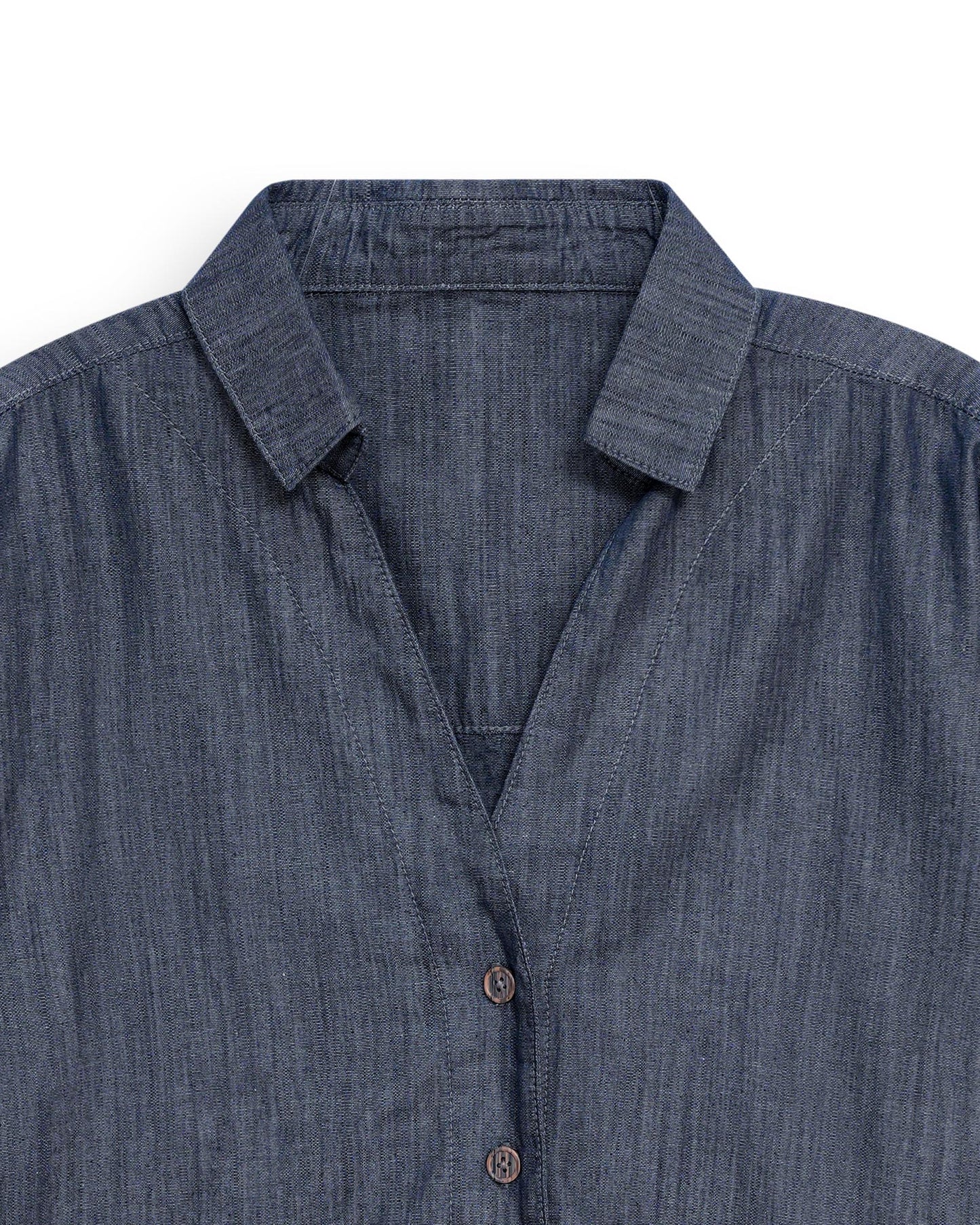 Relaxed Drape Denim Shirt Grey