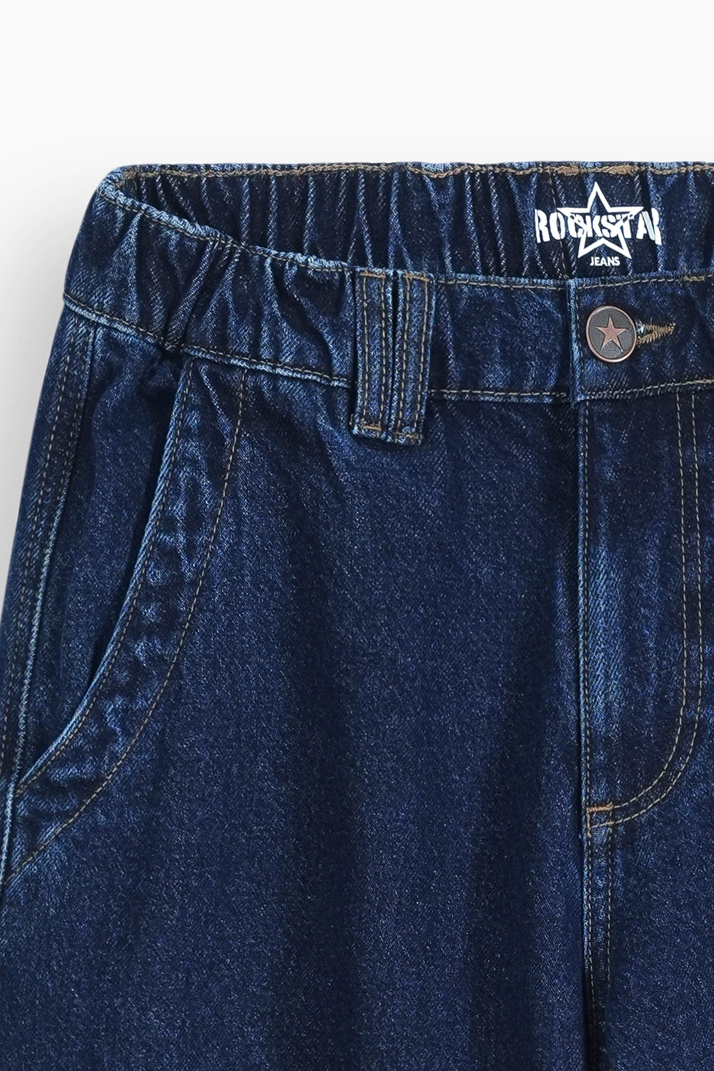 Baggy Fit Cargo Jeans Dark Blue