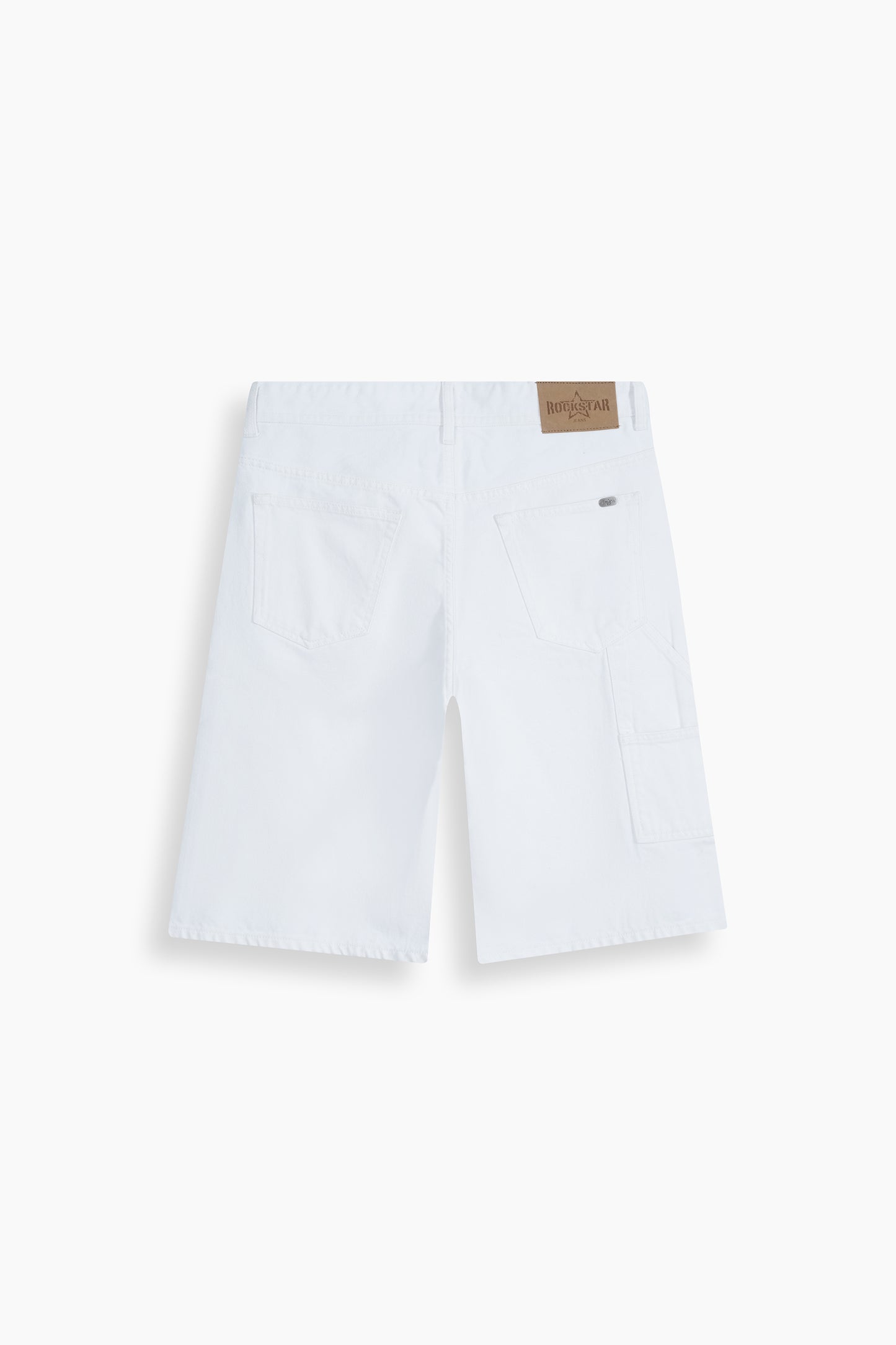 Baggy White Denim Carpenter Shorts