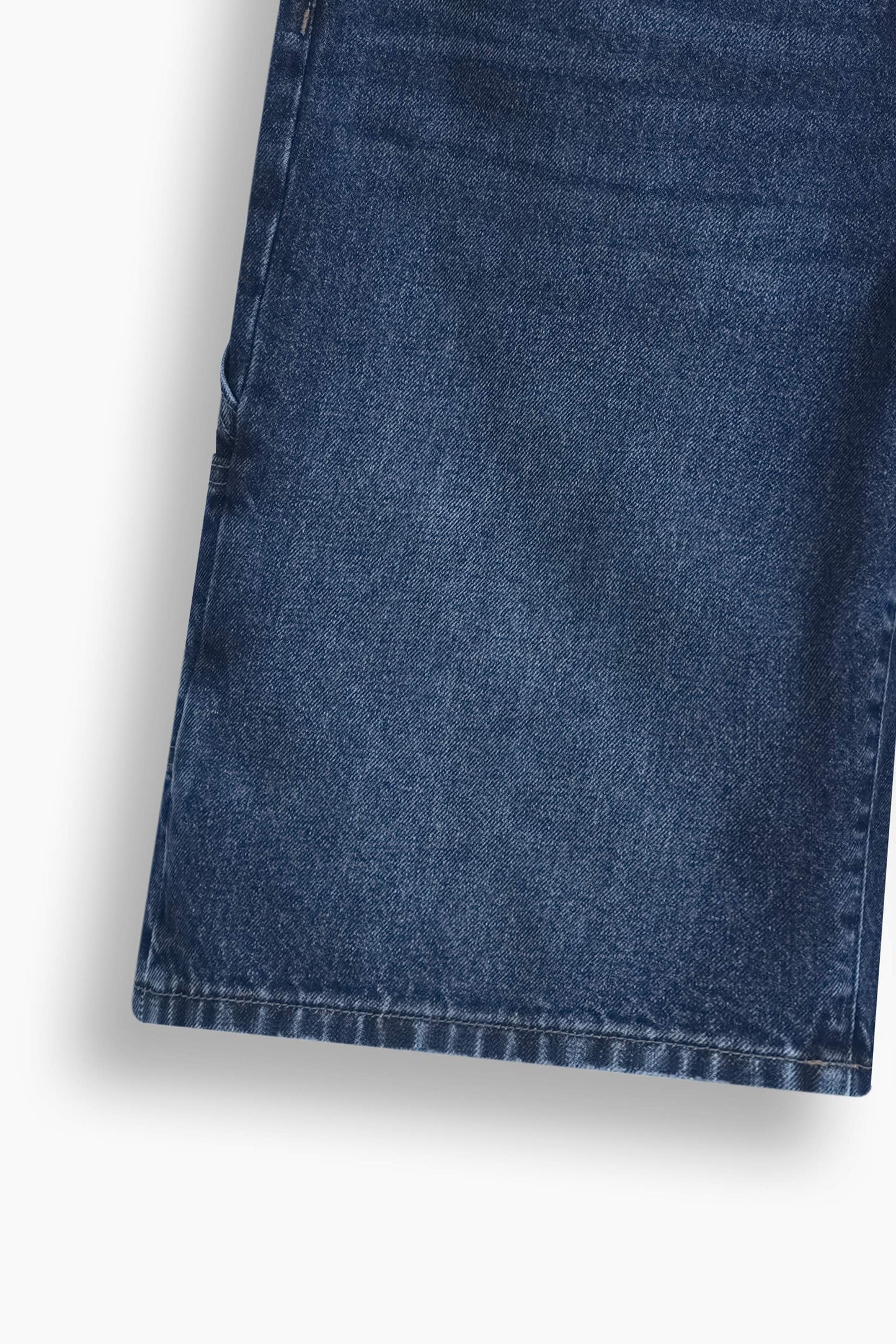 Baggy Denim Carpenter Shorts Dark Blue