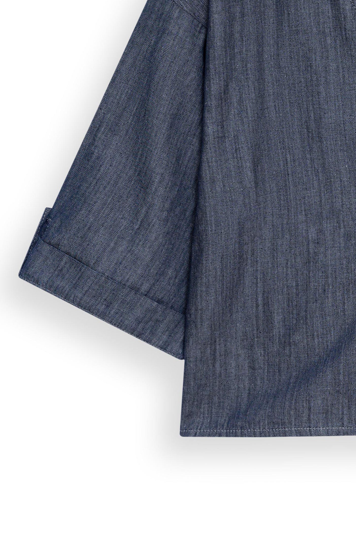 Relaxed Drape Denim Shirt Grey