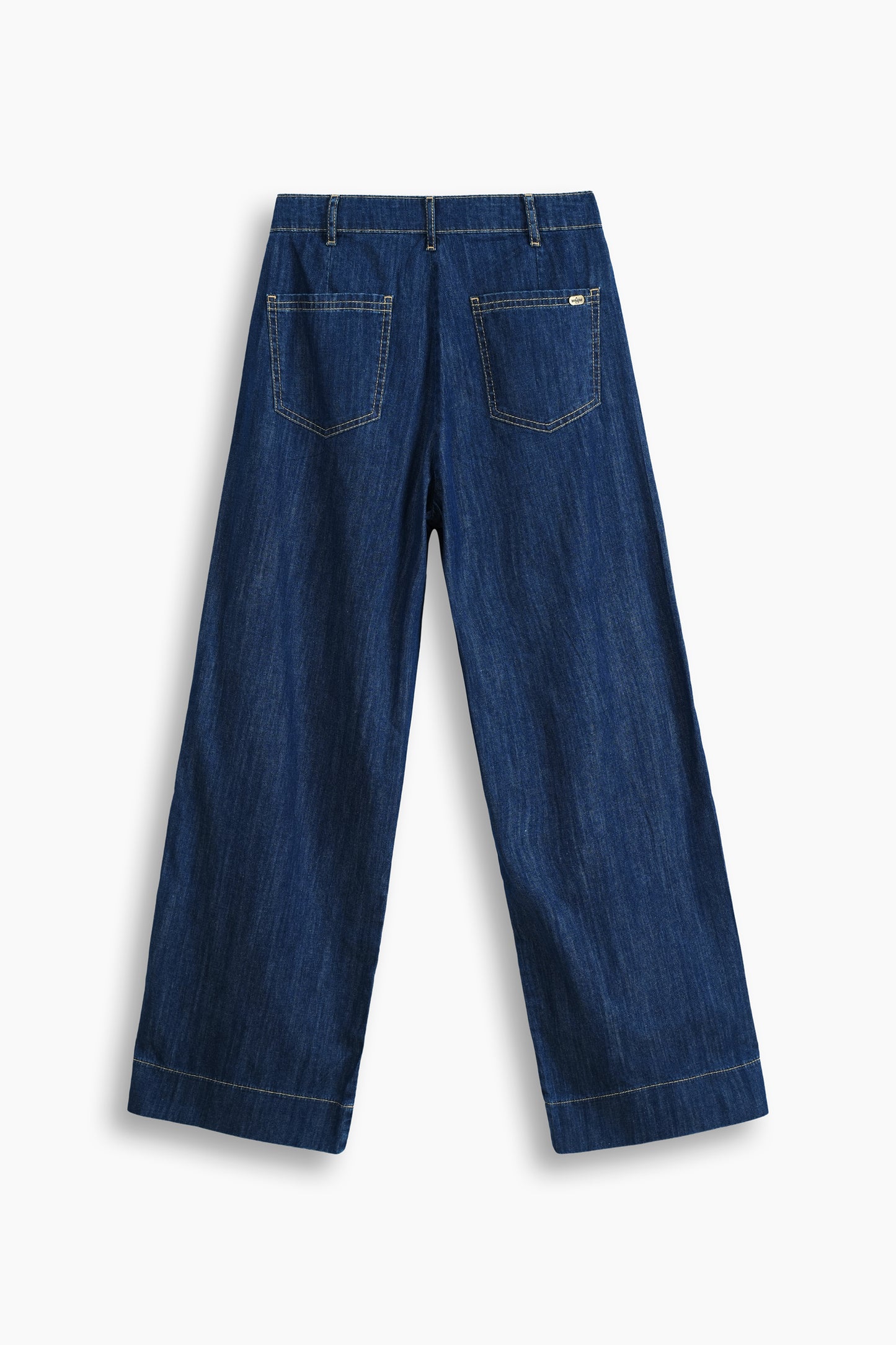 Mid Rise Wide Leg Jeans With Darts