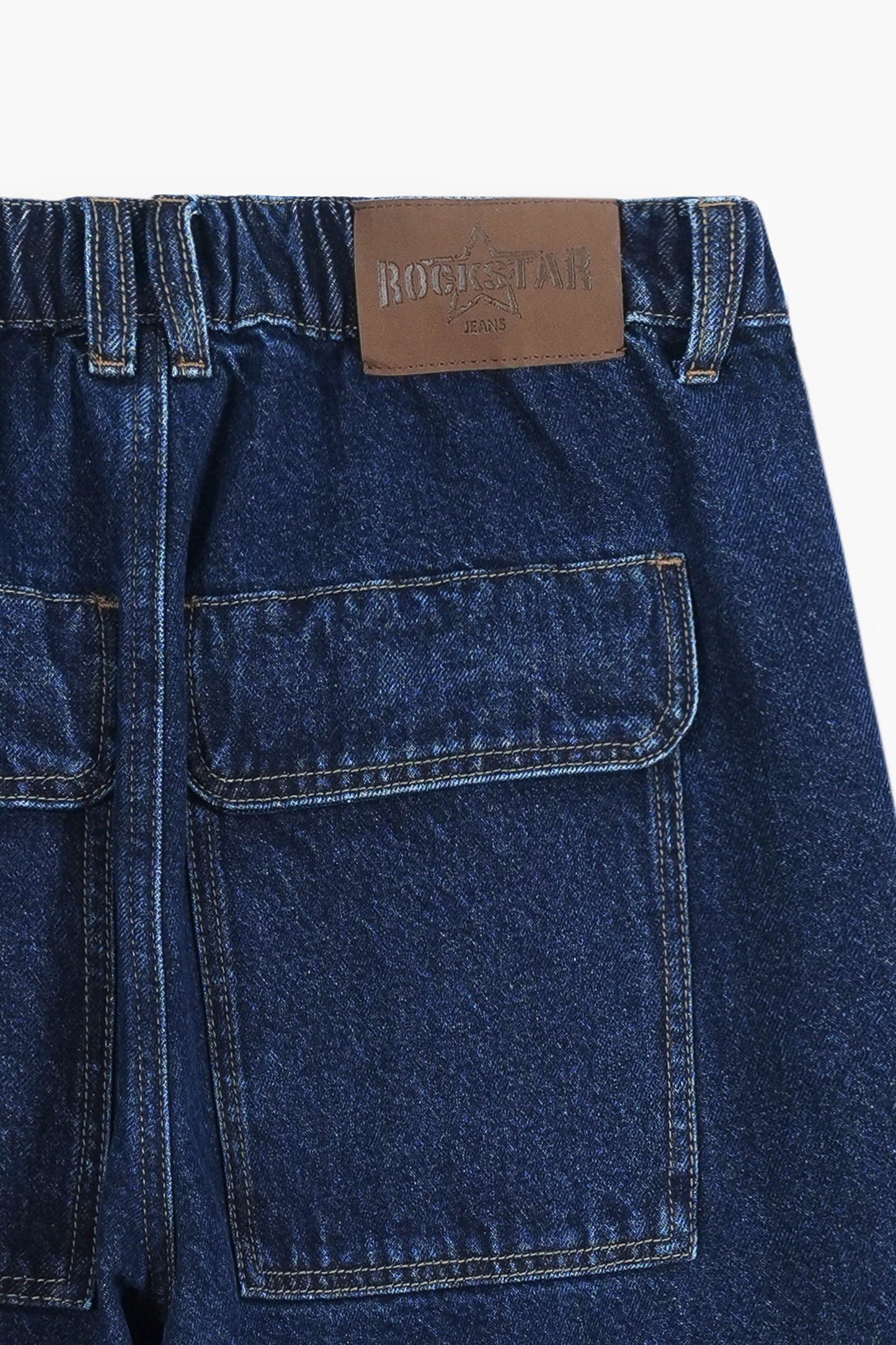 Baggy Fit Cargo Jeans Dark Blue