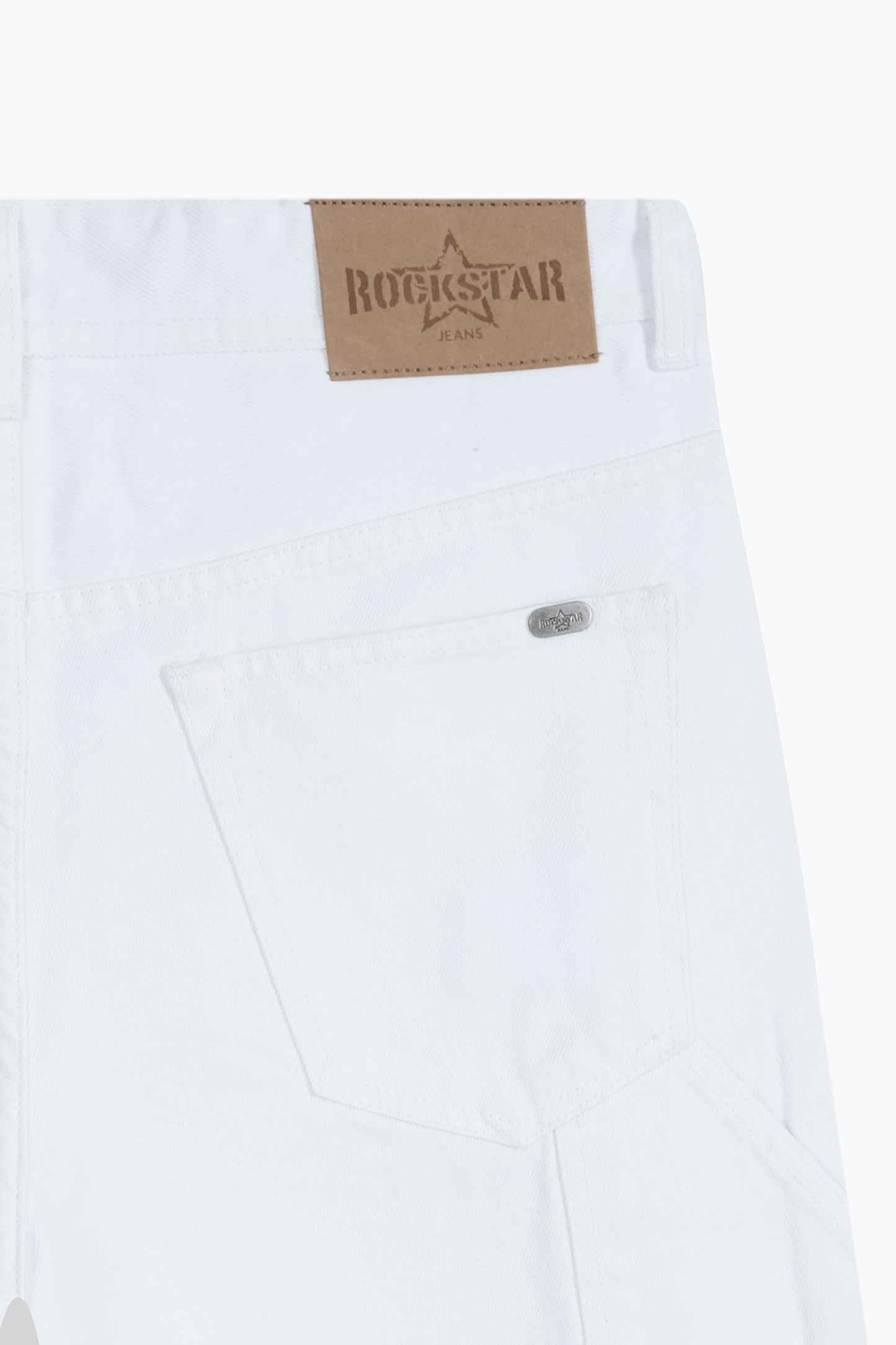 Baggy White Denim Carpenter Shorts