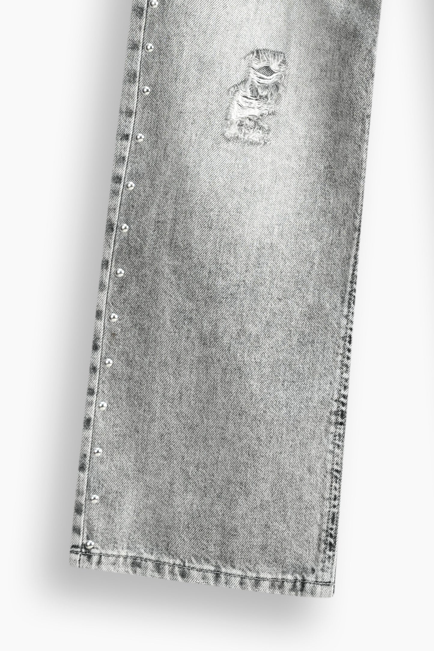 Wide Leg Studded Jeans