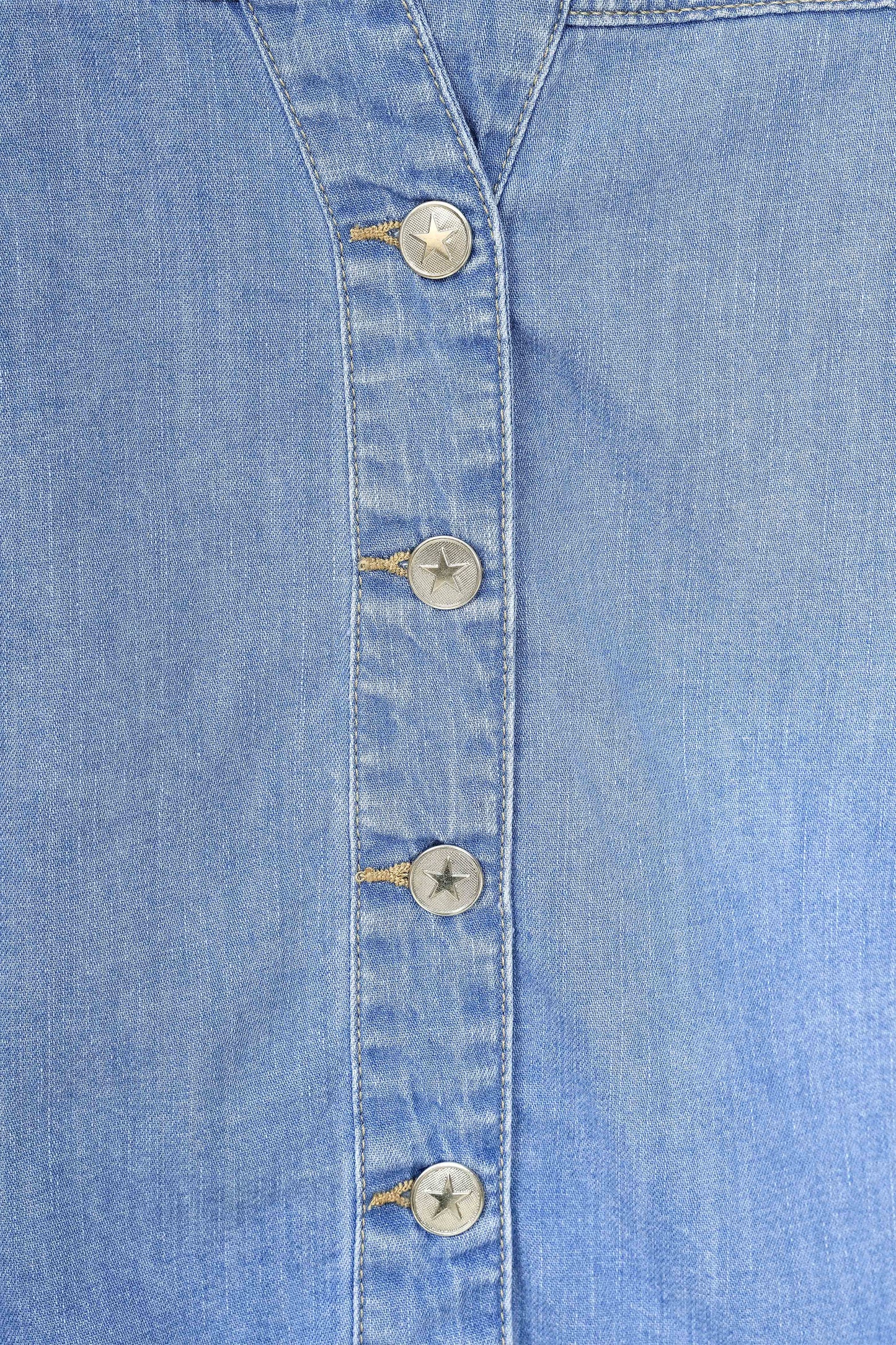 Wide Sleeve Denim Shirt