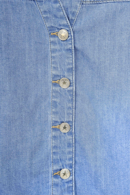 Wide Sleeve Denim Shirt