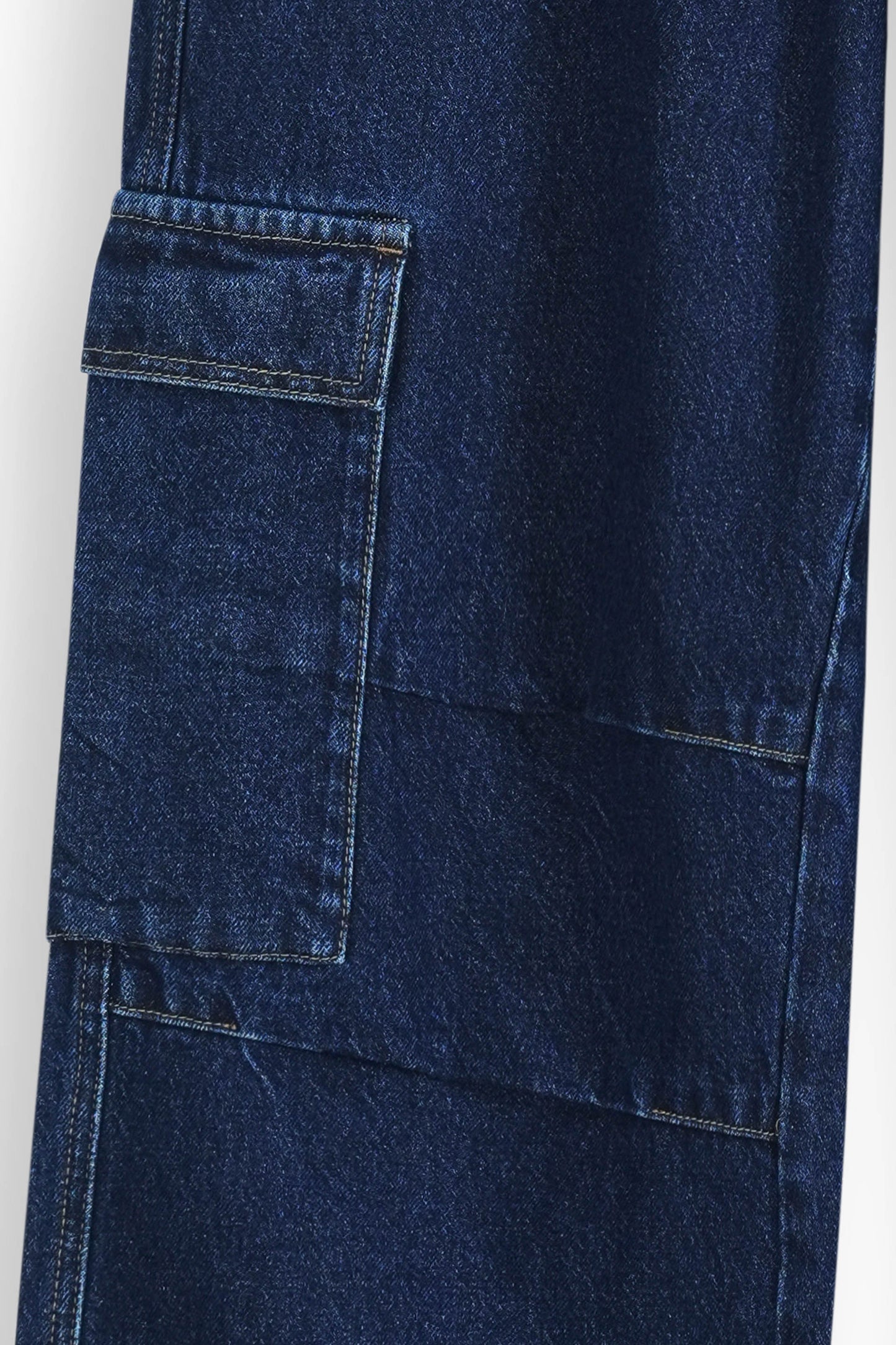 Baggy Fit Cargo Jeans Dark Blue