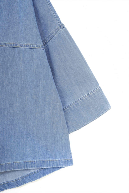 Wide Sleeve Denim Shirt