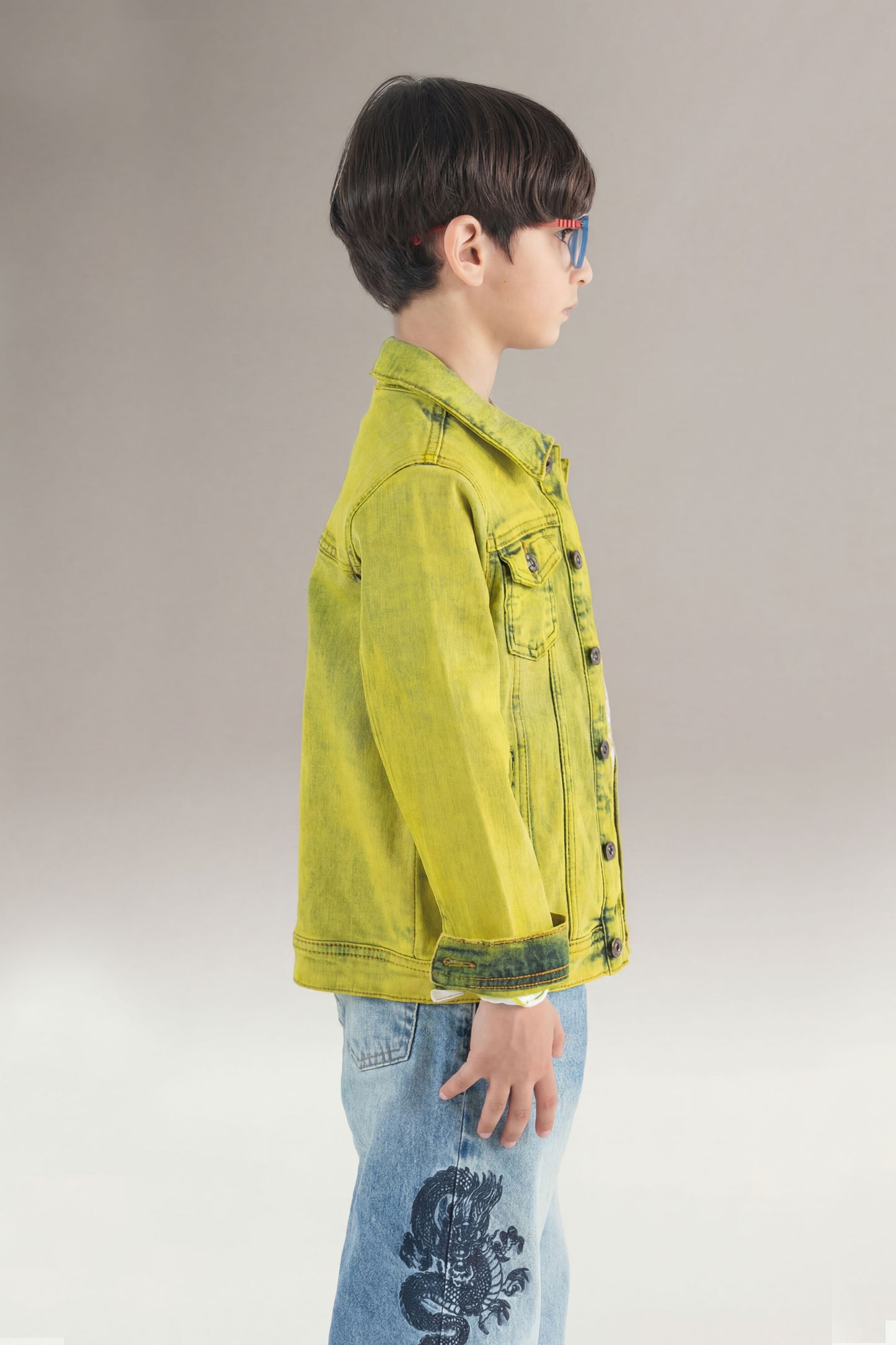 Yellow Bust Denim Jacket