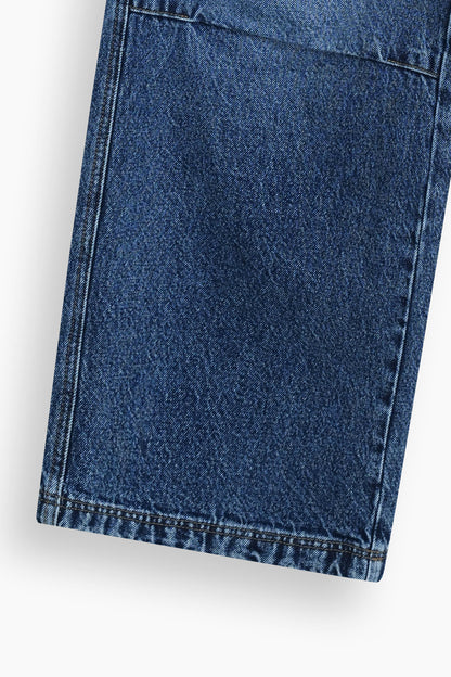 Baggy Fit Cargo Jeans Medium Blue