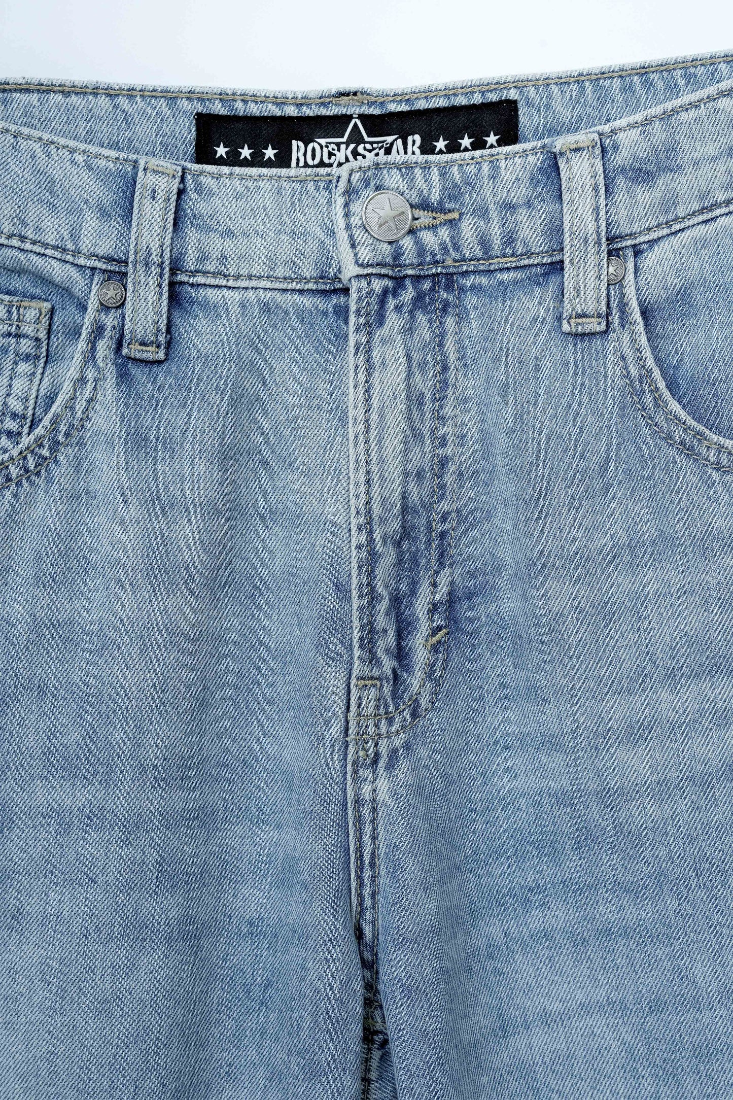 High Rise Wide Leg Stud Jeans