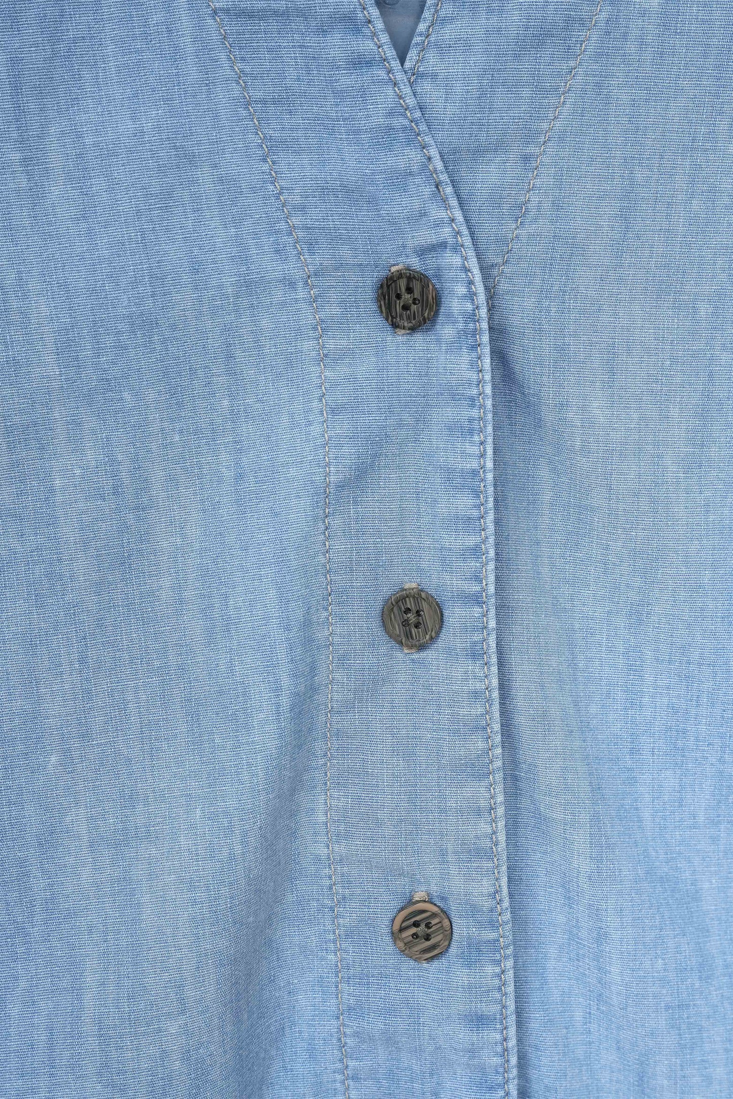Relaxed Drape Denim Shirt Light Blue