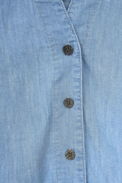 Relaxed Drape Denim Shirt Light Blue