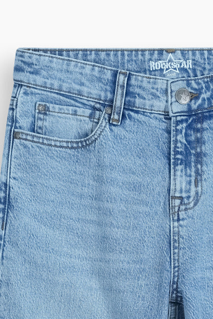 Loose Straight Fit Jeans Light Blue