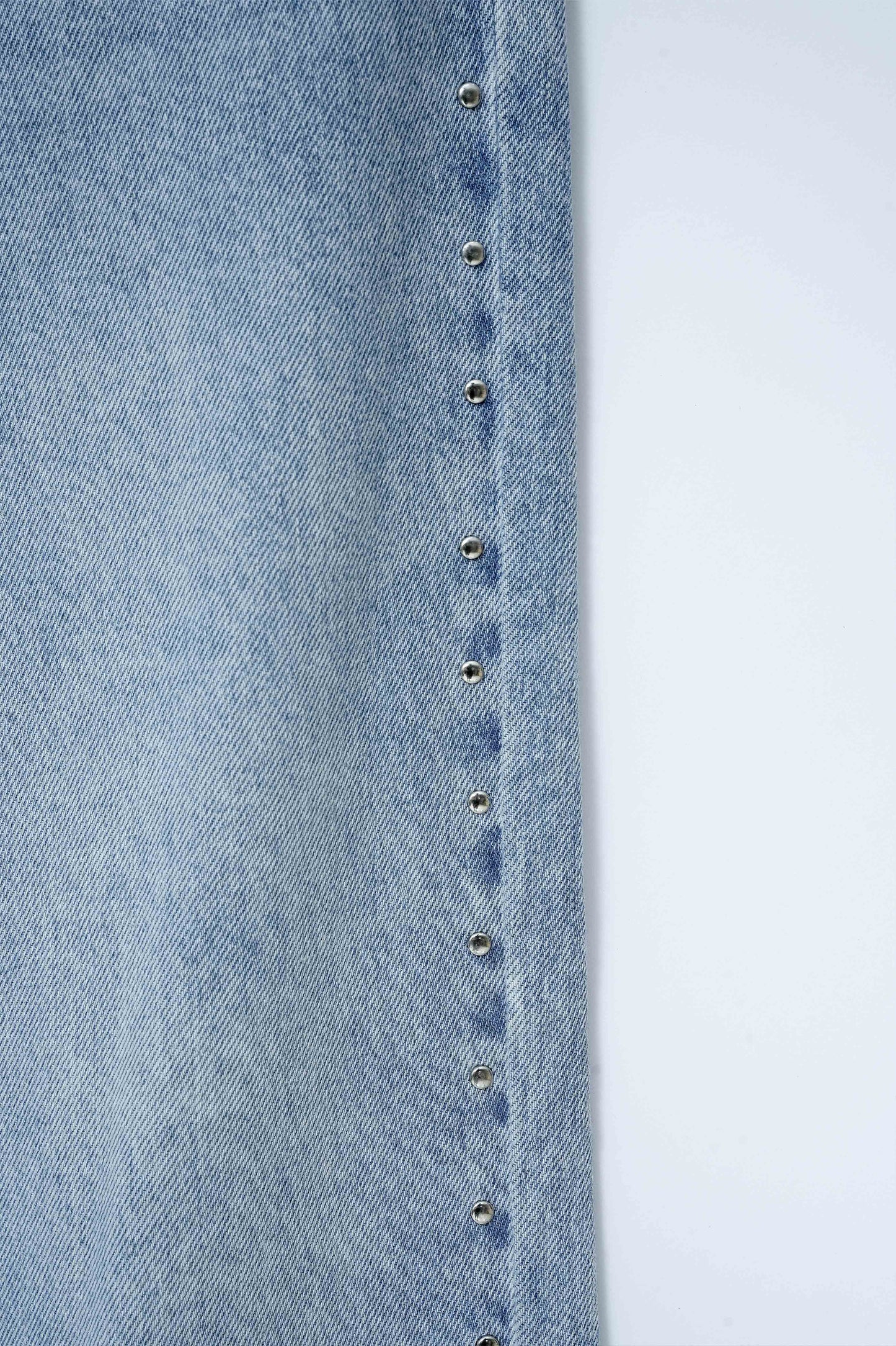 High Rise Wide Leg Stud Jeans